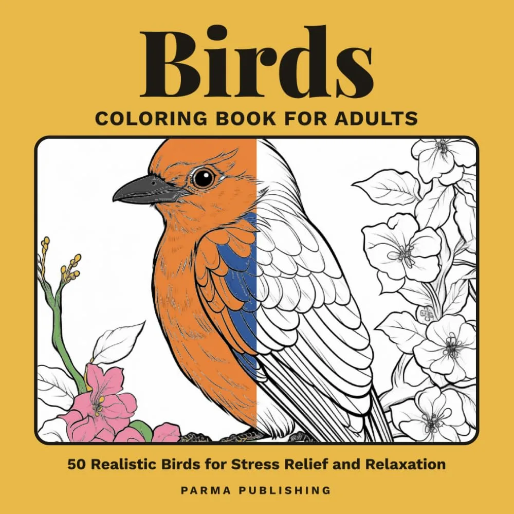 Cover of Birds Coloring Book for Adults
