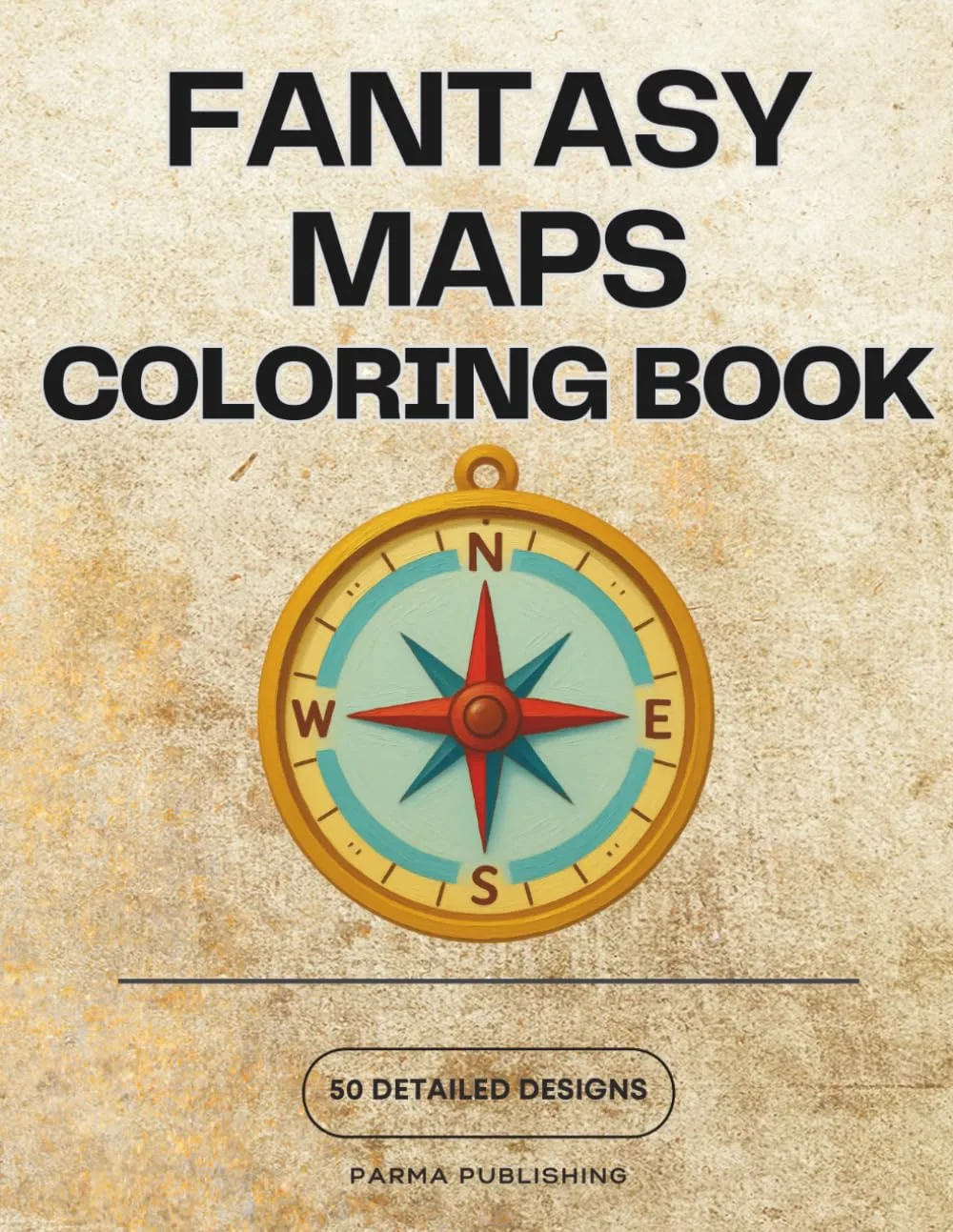 Cover of Fantasy Maps Coloring Book for Adults