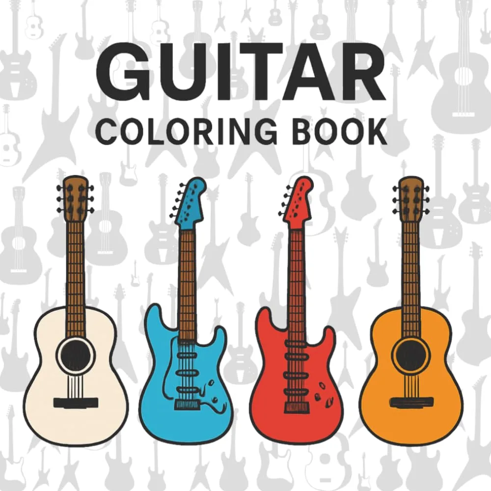 Cover of Guitar Coloring Book