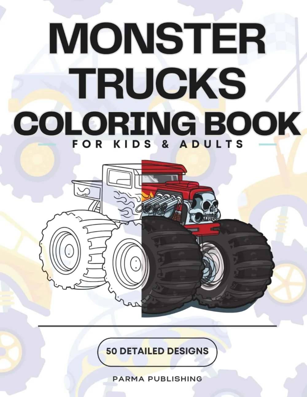 Cover of Monster Trucks Coloring Book for Kids
