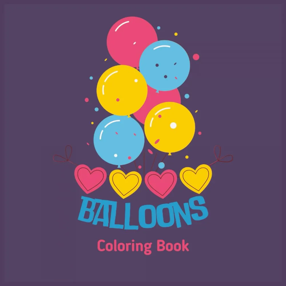 Cover of The Big Square Cute Balloons Coloring Book