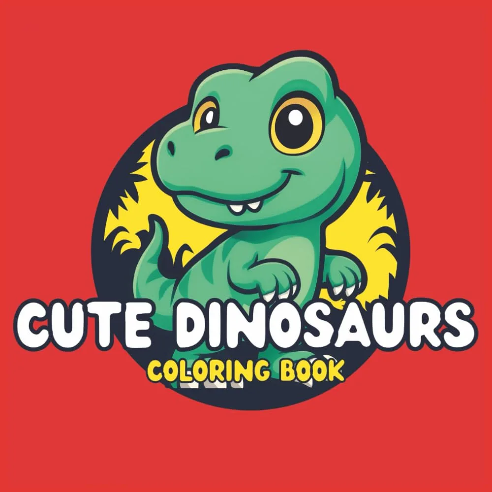 Cover of The Big Square Cute Dinosaurs Coloring Book
