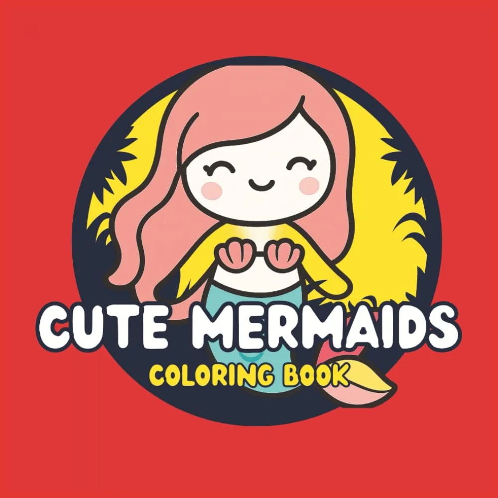 Cover of The Big Square Cute Mermaids Coloring Book