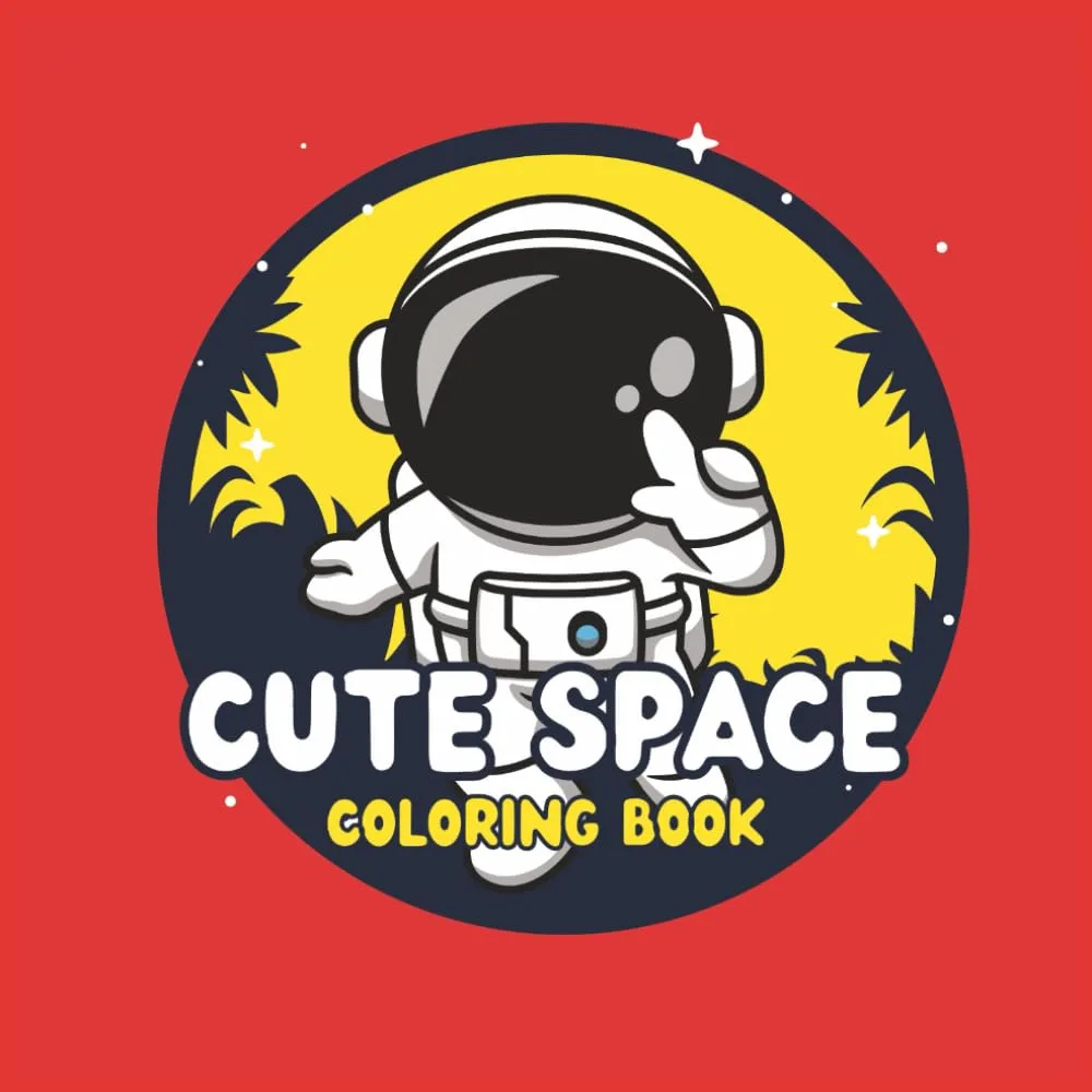 Cover of The Big Square Cute Space Coloring Book